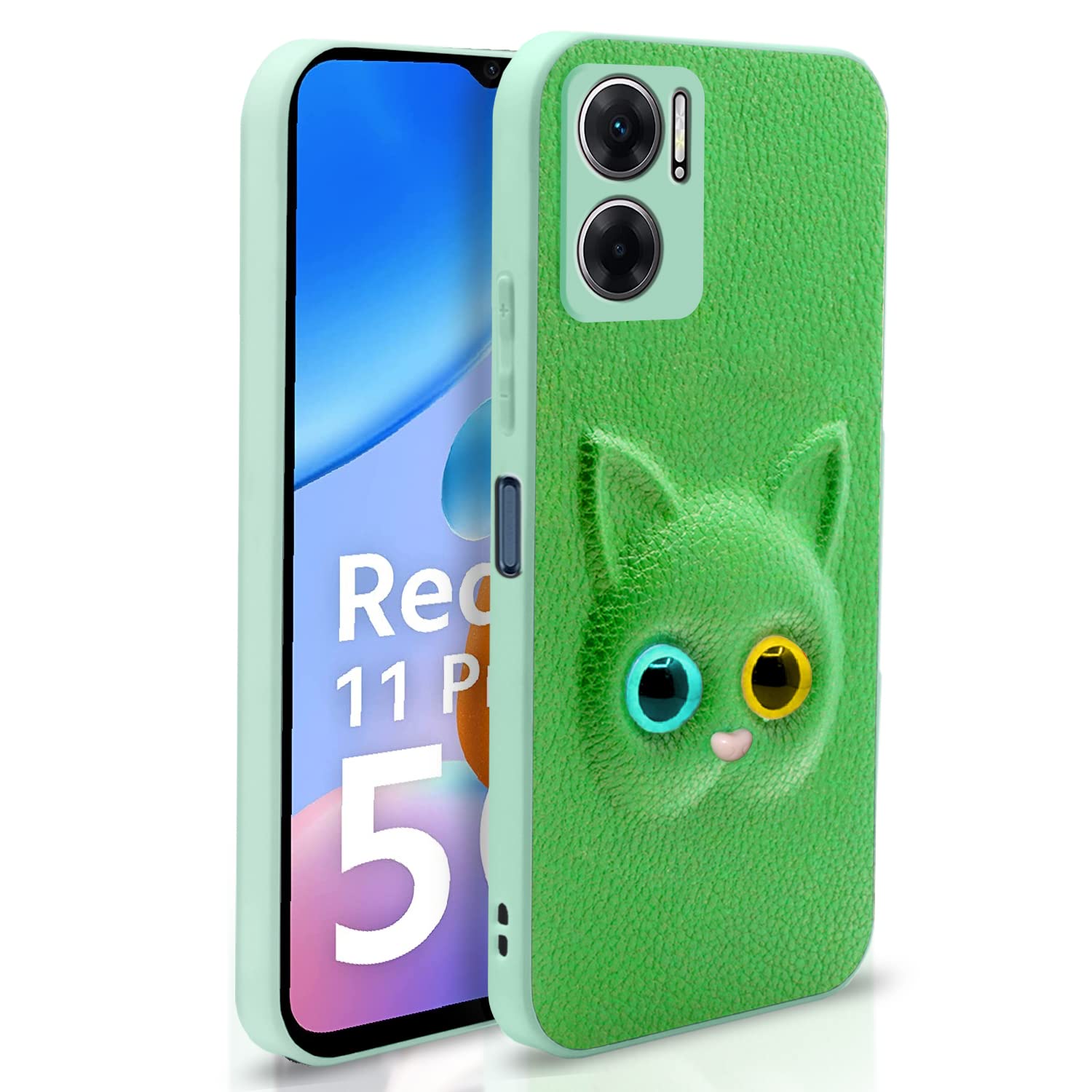 Redmi 11 Prime 5G Cat Case - Cute Leather TPU Cover -9
