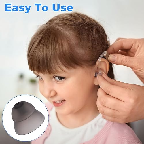 Miniatura 6 de Paquete de 9 audífonos GrandeMedianoPequeño (12110.394 in), audífonos de silicona de doble capa, puntas abiertas para los oídos, kits de repuesto