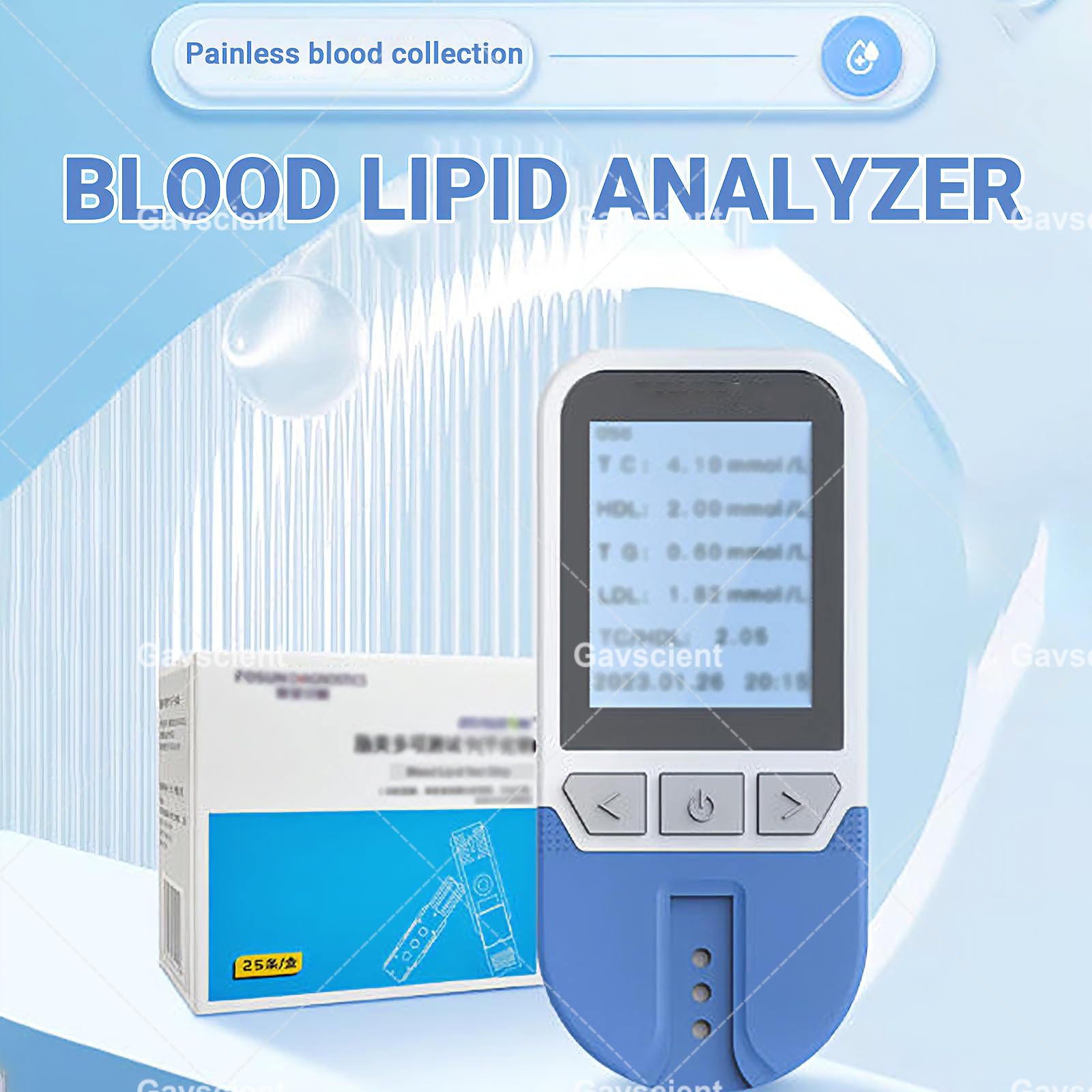 5-in-1 Lipid-Monitor Cholesterinüberwachung-Set, Mit 25 Teststreifen, 200 Speicherwerte, Präzisionsmessung Blutfette, Schnelle Ergebnisse Für Zuhause