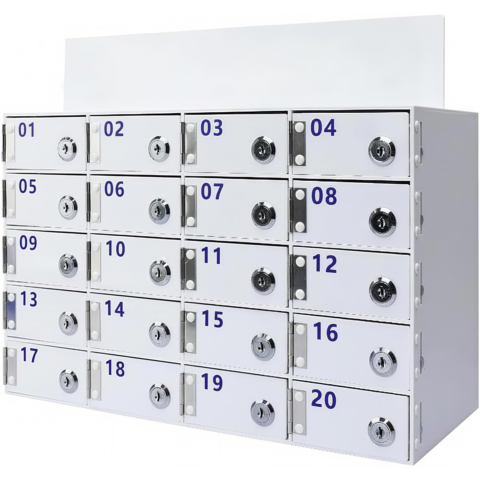 Casier de rangement en acrylique pour téléphones à 50 grilles avec serrure