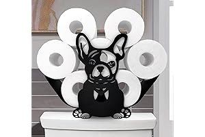 Cute Household black French Bulldog Animal Paper Holders for Toilet paper, freestanding...