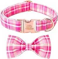 Vista 15 de Tunkoo - Collar de perro rosa con moño lindo tipo pastel - Collar para mascotas duradero, ajustable y elegante. Disponible en talla pequeña