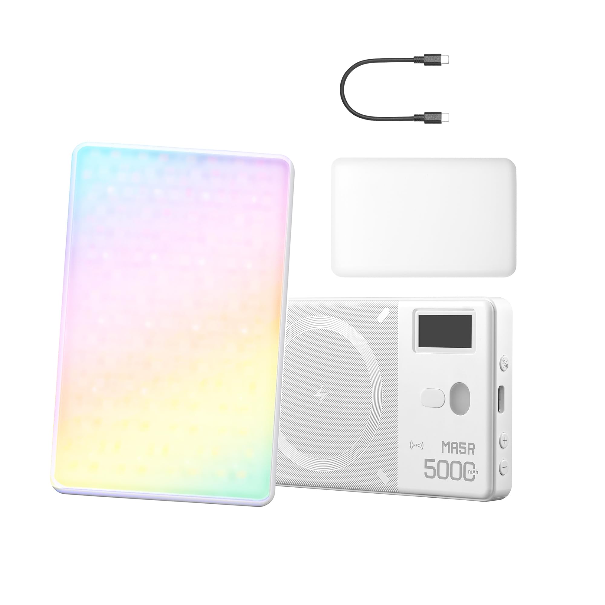 Godox「MA5R」ホワイト Amazon.com : GODOX MA5R RBG Video Light, Magnetic Charging Full