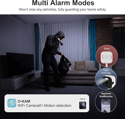 Miniatura 6 de Cámara de seguridad 2.4G5G para interiores, cámara para mascotas 2K para interiores con aplicación de teléfono, cámara plegable WiFi para bebé,