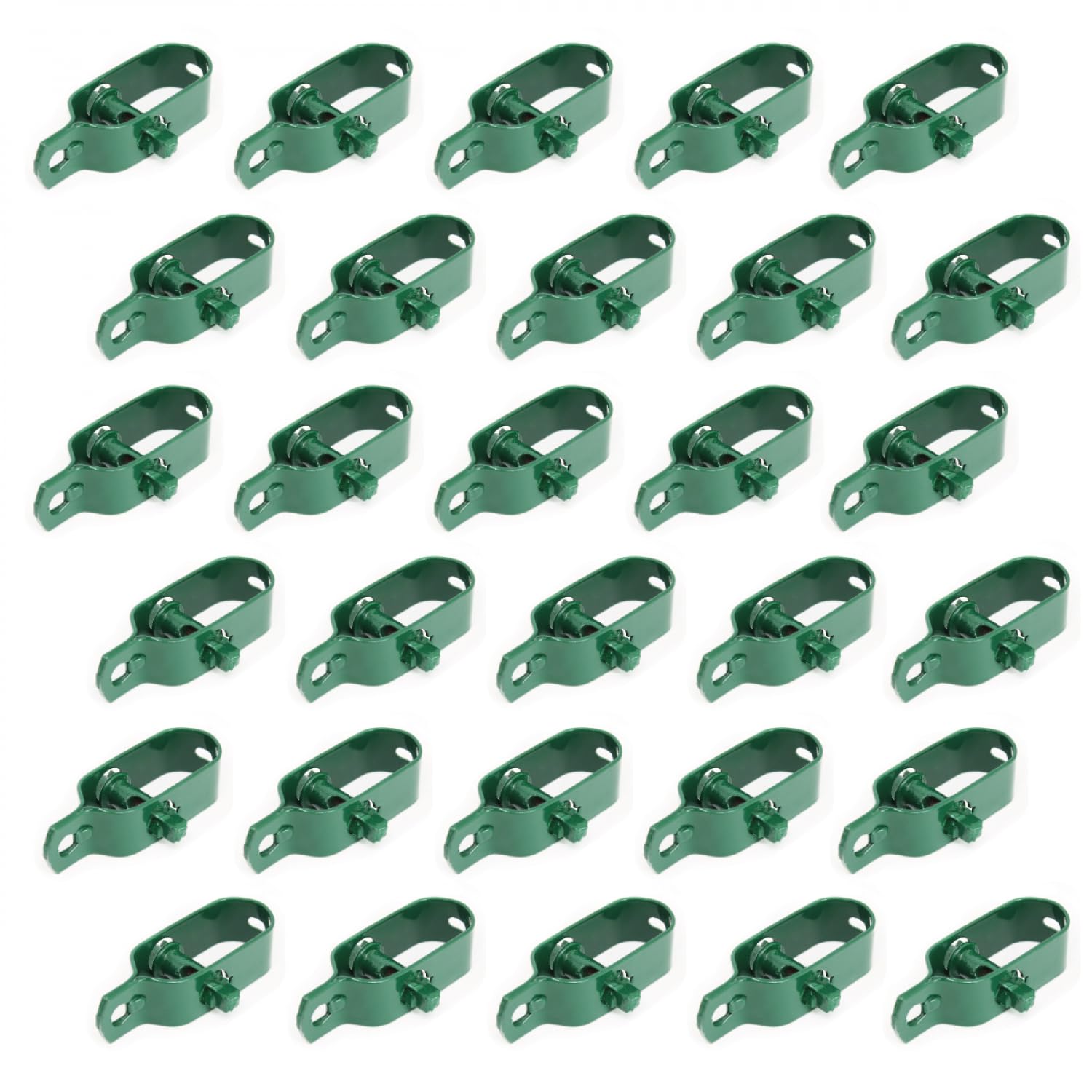 Linxor - Lot de 30 tendeurs en Acier galvanisé plastifié N°3 pour Fil de Grillage ou Autre - Vert