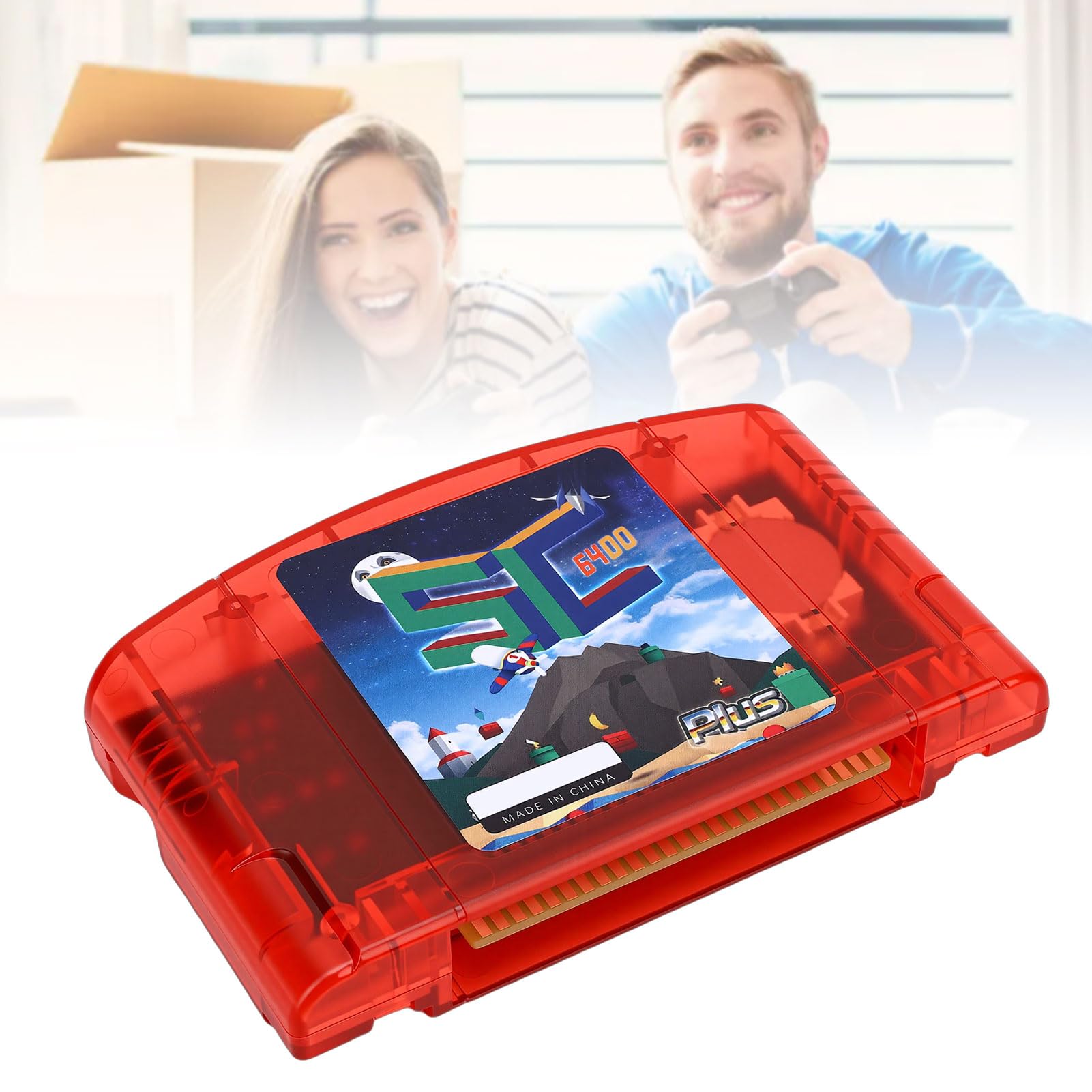 VBESTLIFE Cartucho Flash de Código Abierto N64 E/S Rápida de Alta Compatibilidad para Jugadores Retro 1 X Cartucho Flash (rojo transparente)