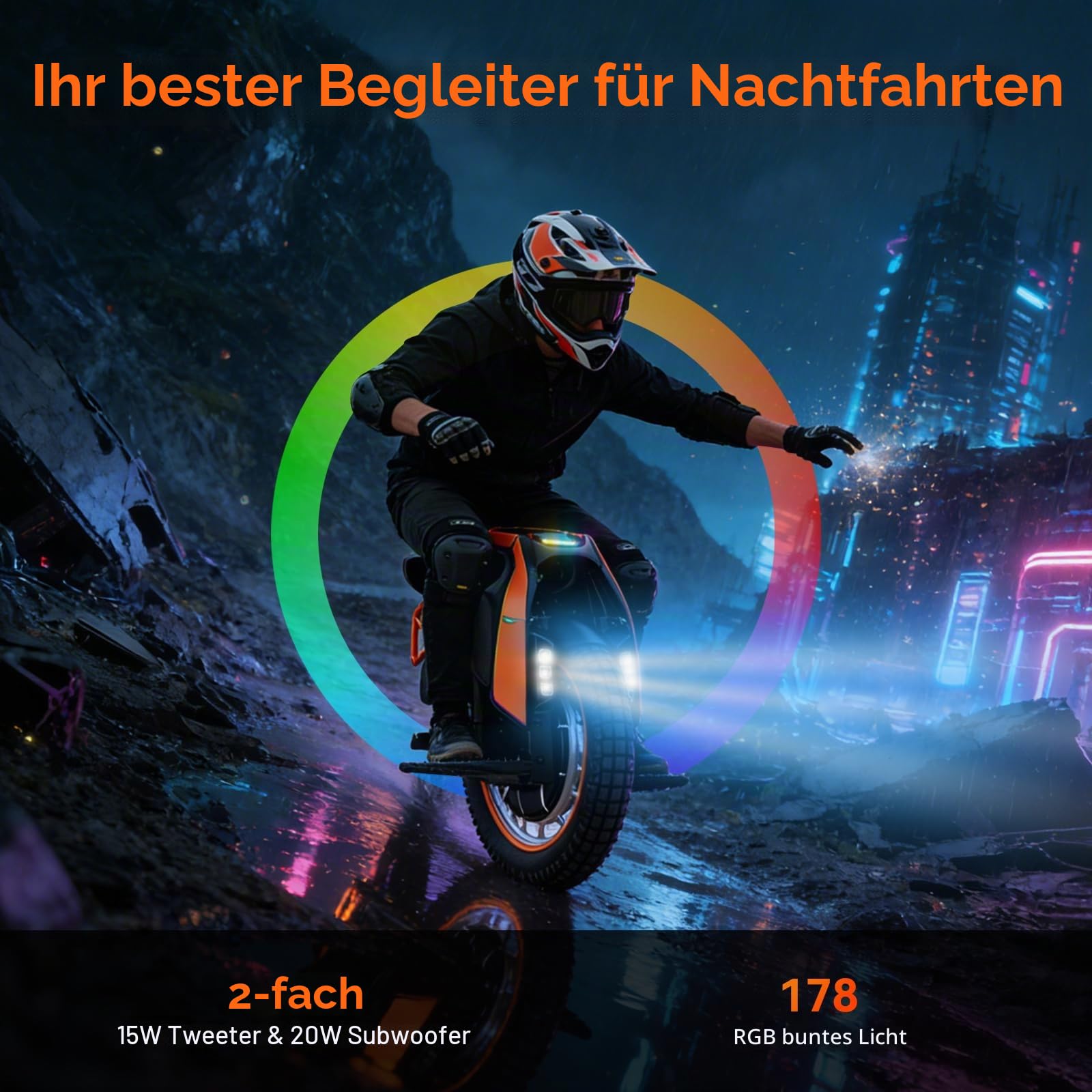KINGSONG Elektrisch Einrad S19 Pro 1776Wh, Motor 3500W, Reichweite bis zu 150 km, Begrenzte Geschwindigkeit 25km/h, Reifen 18", Matrixbildschirm, 2 USB-Ladeanschlüsse
