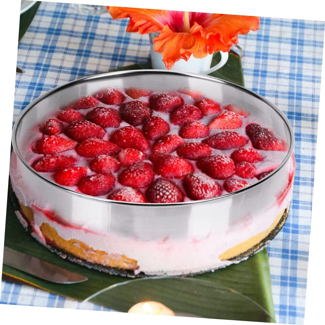 Cabilock 3pcs Multi-use Pizza Docker Round Cake Ring Washable Stainless Steel Pastry Ring