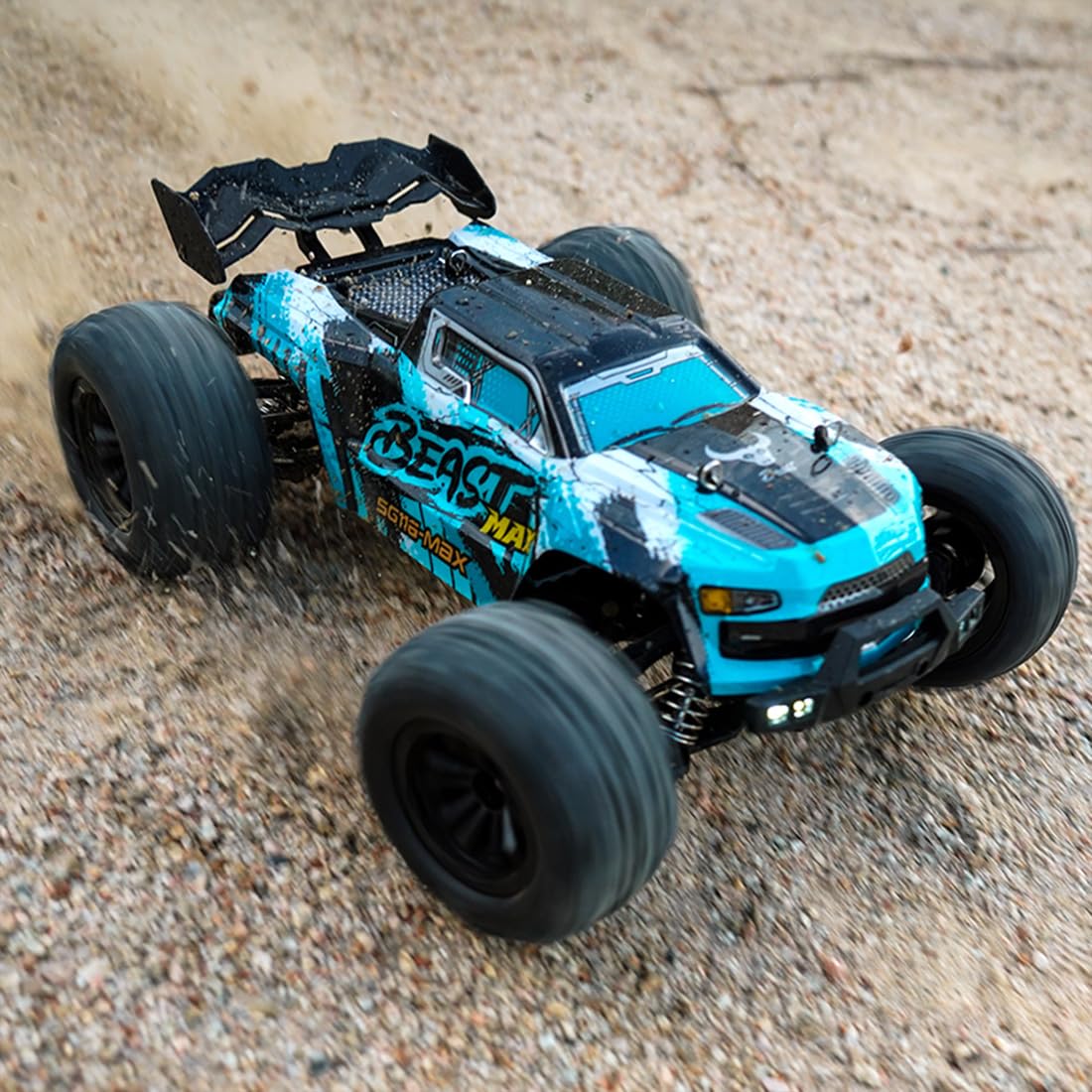 Samochód terenowy RC w skali 1/18, SG116MAX, szybki amfibia, 4WD RC, ciężarówka terenowa ze światłami LED, zdalnie sterowana ciężarówka dla dorosłych (wersja bezszczotkowa)