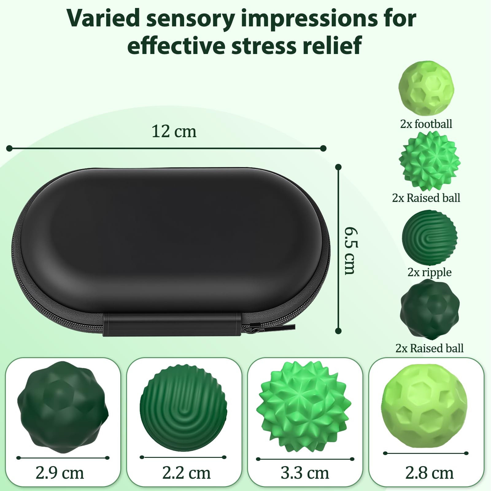 8 Szt. Zabawki Antystresowe Magnetyczne – Silikonowe Zabawki Fidget, Idealne na Stres, Relaks i Skupienie dla Dzieci i Dorosłych (zielony)