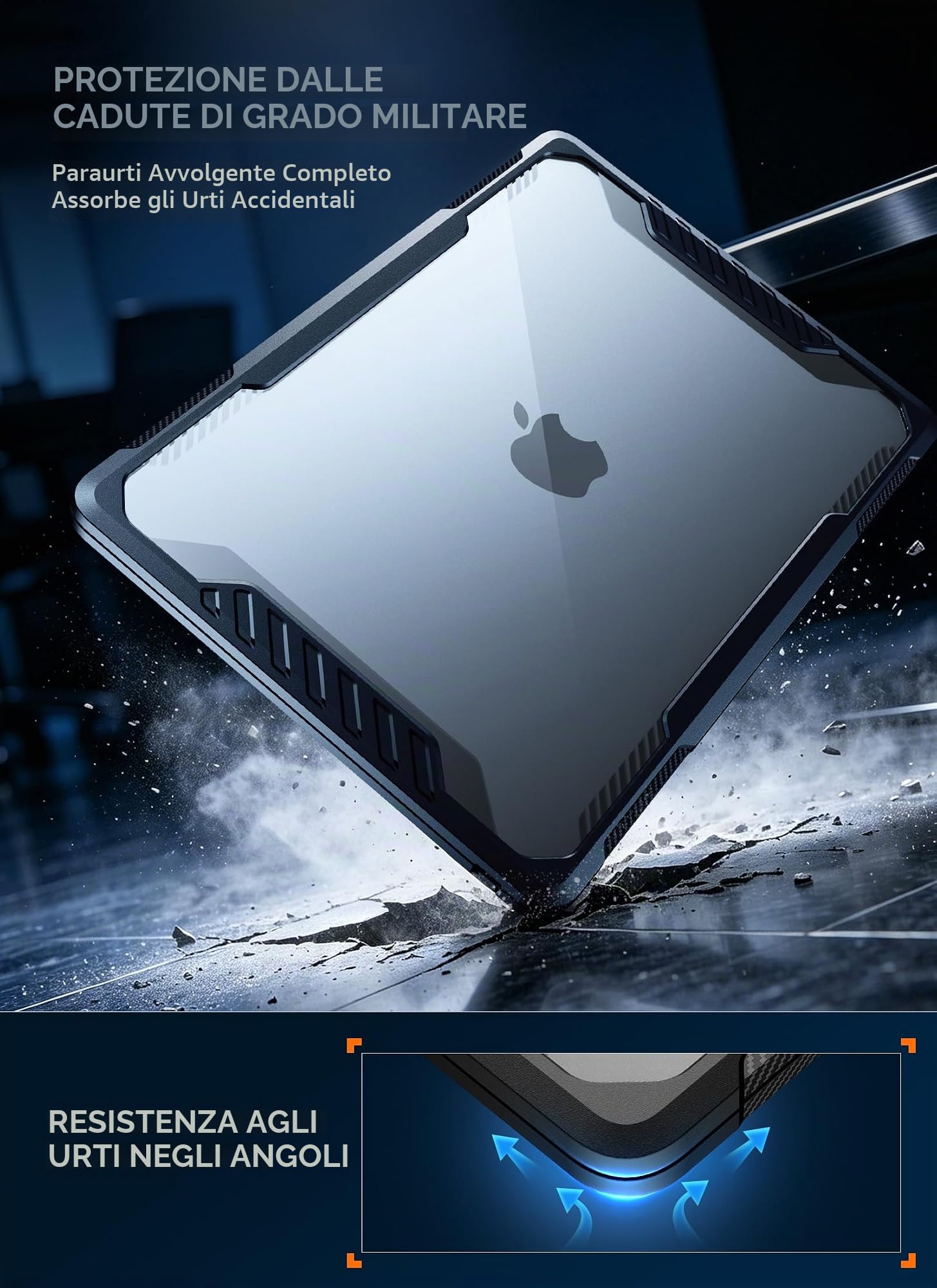 SUPCASE Cover per MacBook Air 13,6" (2026-2022) M5/M4/M3/M2 A3240 A3113 A2681, Antiurto Antigraffio Robusta Custodia Protettiva Rigida per MacBook Air 13 (Nero)