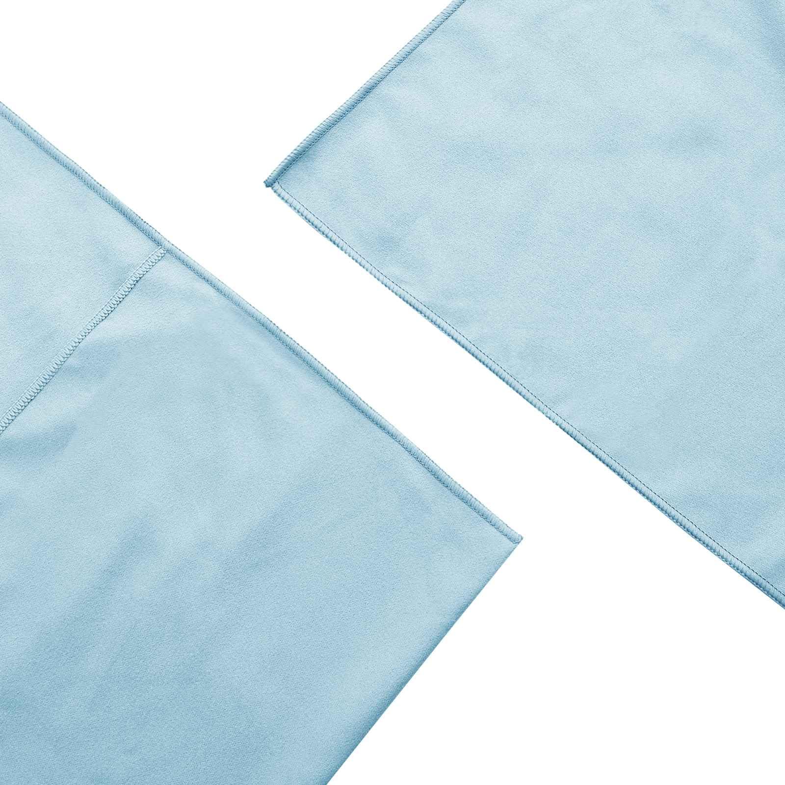 Außenstuhl Handtücher 2 pcs Blau 130 x 60 cm Polyester Polyamid schnelltrocknend saugstark mit rutschfestem Taschen-Design für Garten Terrasse Outdoor Komfort