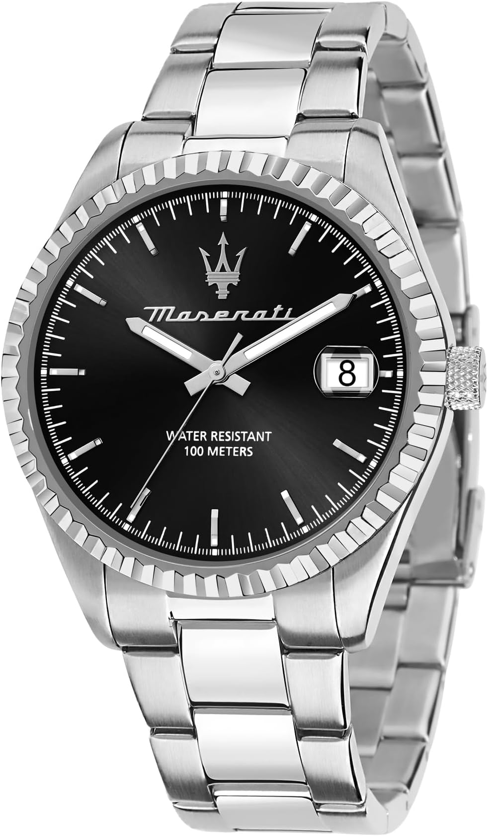 COMPETIZIONE Men's Watch, Time and Date, Quartz - R8853100028, silver, 43mm, Bracelet