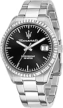 Maserati COMPETIZIONE Men's Watch, Time and Date, Quartz - R8853100028, silver, Bracelet
