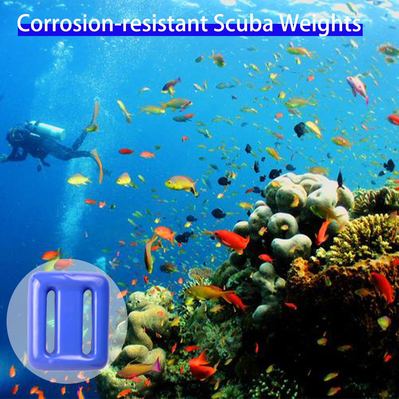 Pesi per immersioni rivestiti in vinile, 4 pezzi da 0,5 a 2 kg, con 4 tasche, cintura con fibbia a sgancio rapido, utilizzato per apnea, pesca subacquea e immersioni subacquee, misura per