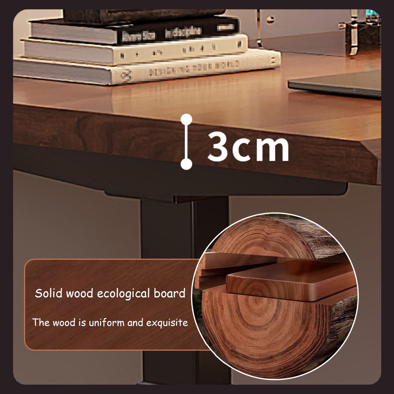 Verstellbarer Standi-Schreibtisch mit Stahlbeinen, 250 kg, Heimbüro-Schreibtisch, schwarz, 120 x 60 cm, für gesündere Arbeit