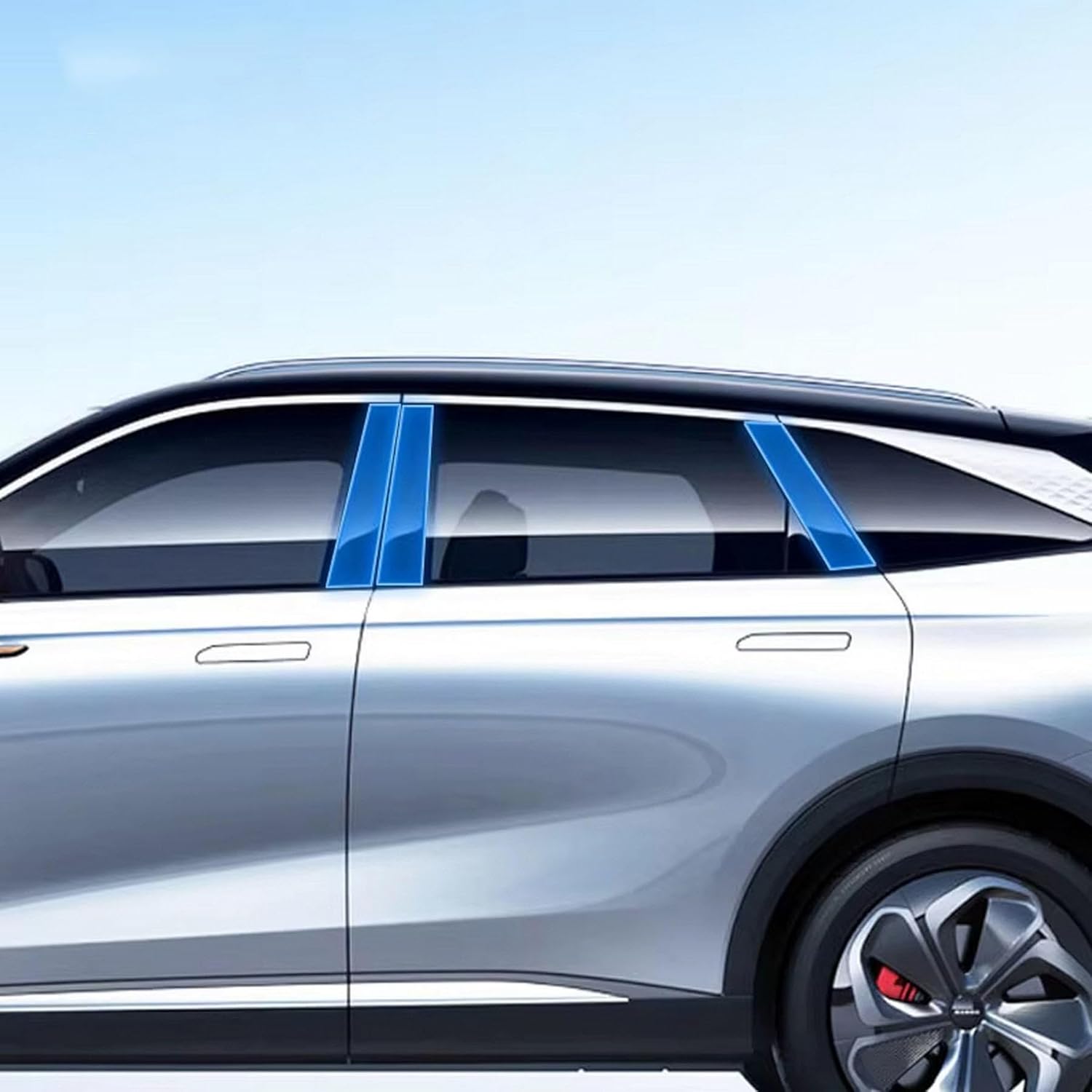 OYUCDAGQCar Exterior Car Window Pillar Anti-Scratch TPU Protective Film Anti-Scratch Repair Film Accessories PPF,for EXEED Stellar 2023