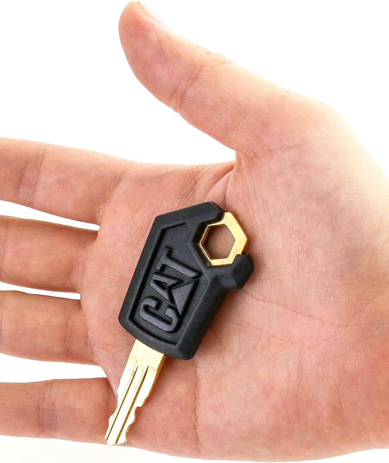 QWORK Ignition Keys, 10 Pack Compatible With 5P8500 Cat Keys Heavy Equipment Keys