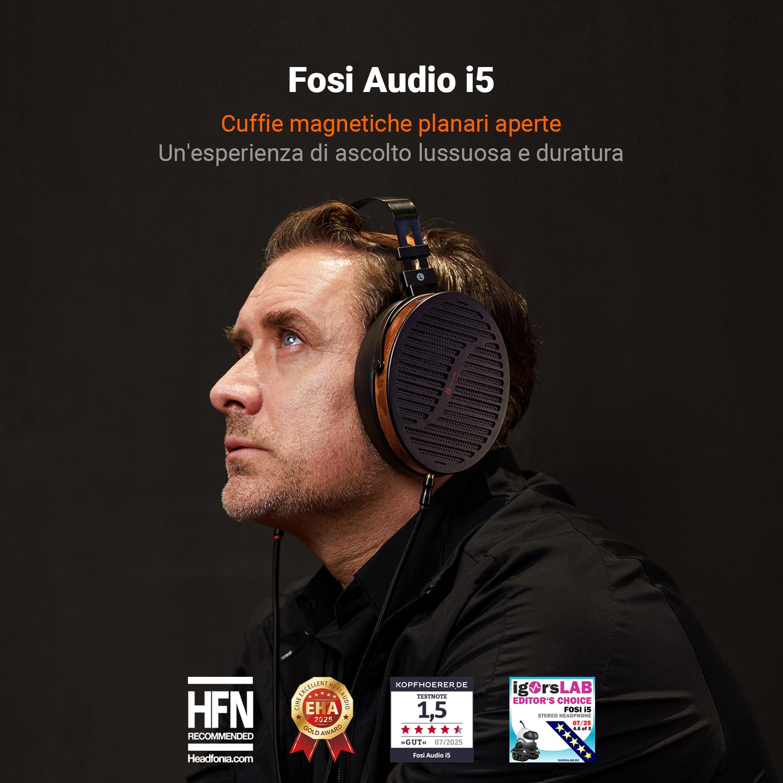 Fosi Audio i5 Magnetic Planar Headphones Open-Back - Dettaglio