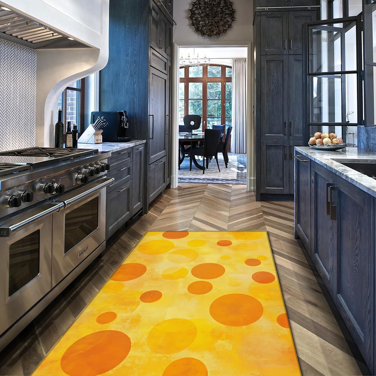 Tapis à poils ras anti-poussière idéal contre les taches et les glissades