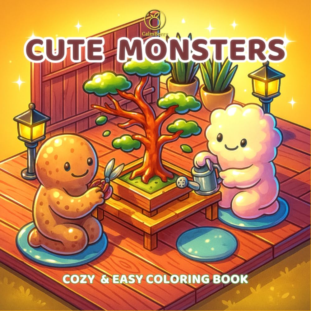 Cute Monsters: A Cozy and Easy Collection of Adorable Creatures in Wholesome Daily Scenes and Silly Little Situations