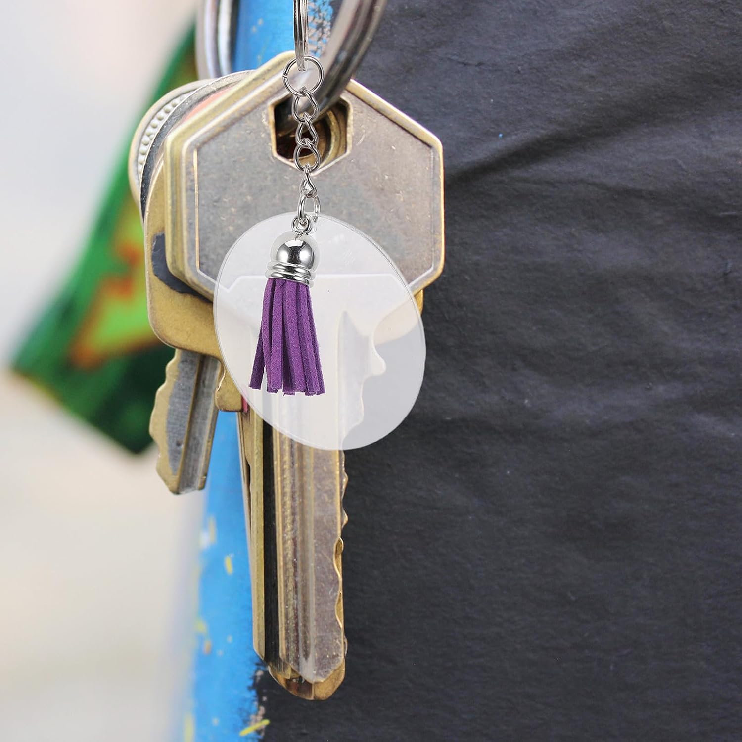 30 Sets Acrylic round Keychain Blanks with DIY Craft Kit Set image 5
