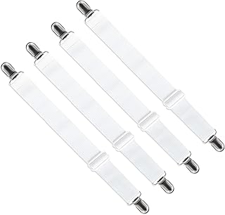 LIHAO 布団 クリップ ずれ防止 布団カバー ずれ防止 クリップ 220cmまで伸べる！ずれ落ち防止 シーツ 布団 滑り止め シーツ固定 4本入 ズレ防止クリップ ソファー シーツ ズレ防止 アイロン台カバークリップ