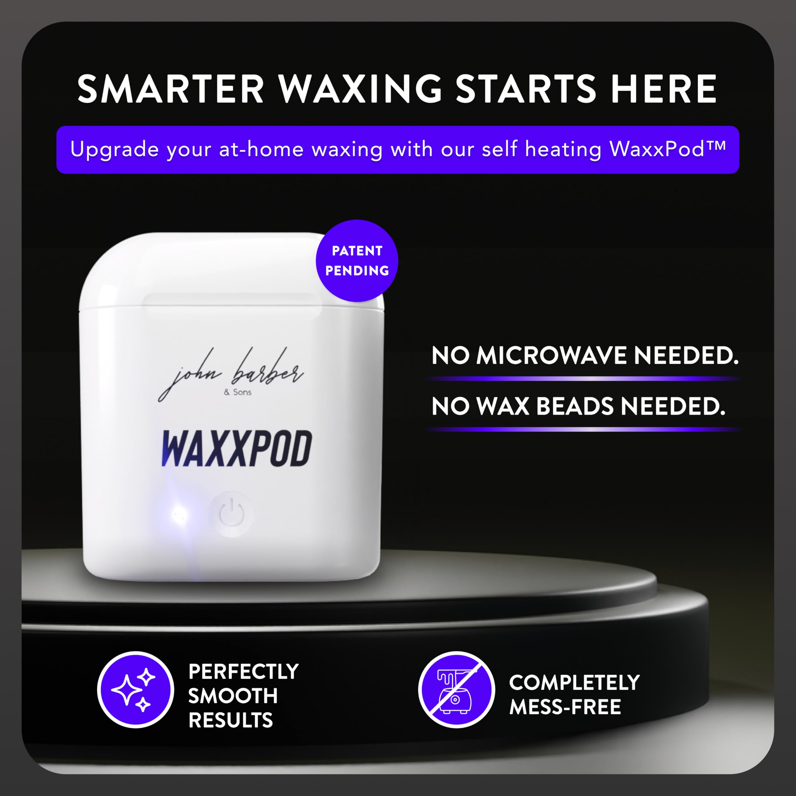 WaxxPod™ USB Ohren - & Nasenhaar Wachs Set – Mini Wachswärmer USB-C Anschluss inkl. vorbereiteten 24 Wachs Stäbchen WaxxStix Nasenwachs für Männer & Frauen - Sicherer Ohren- & Nasenhaarentferner