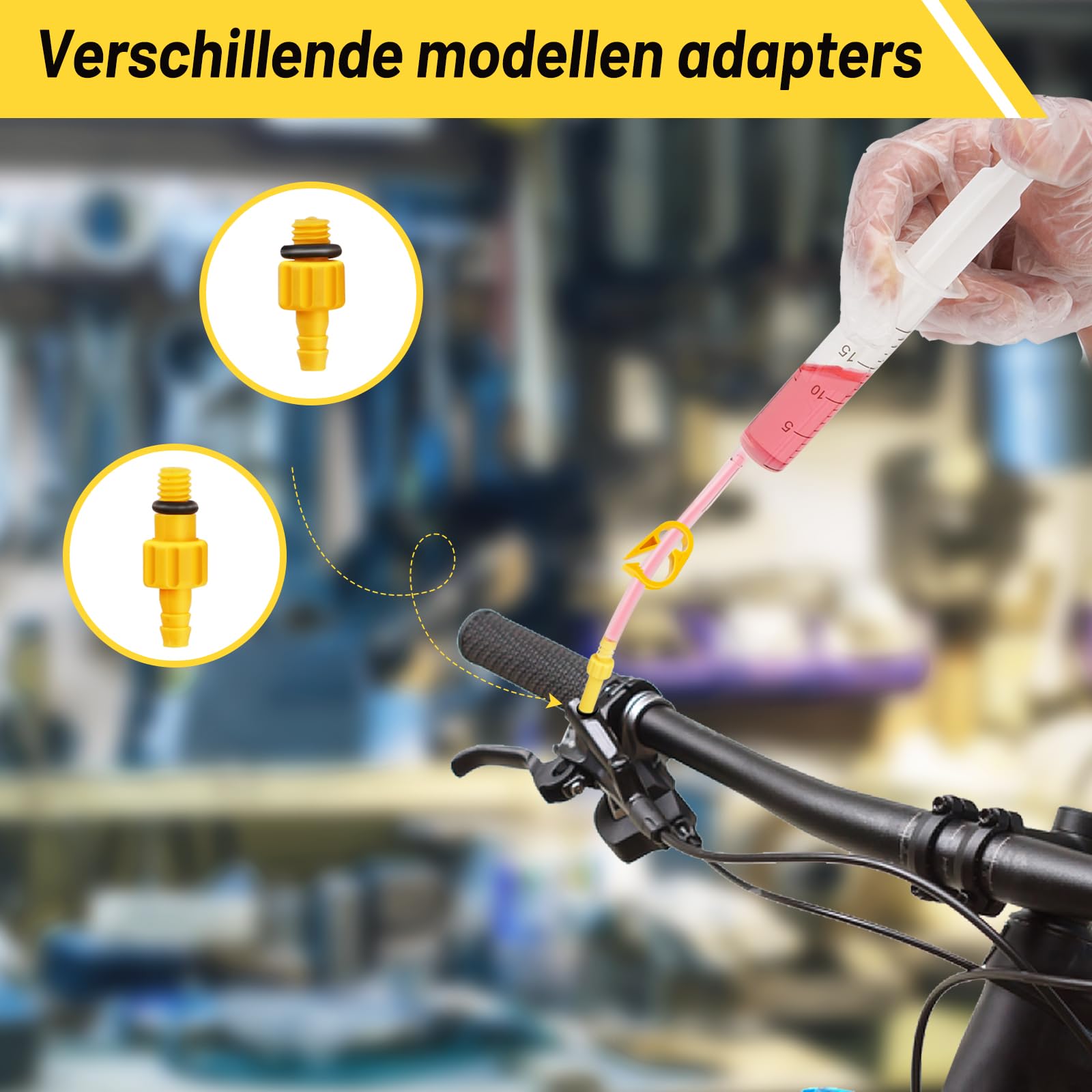 SHINING HOUSE Bremsen-Entlüftungsset, hydraulische Bremse für MTB