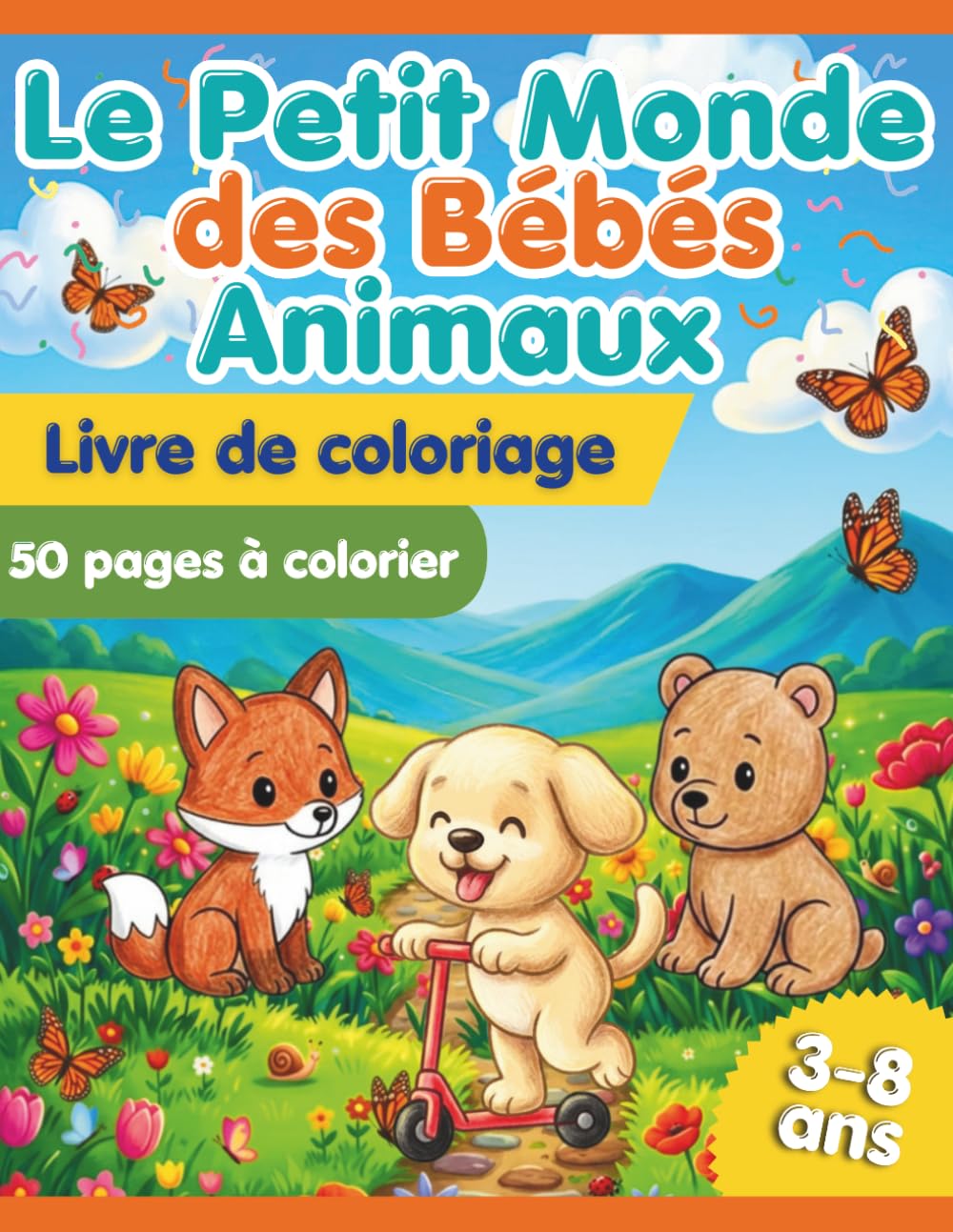 Le Petit Monde des Bébés Animaux: 50 coloriages amusants et adorables pour les enfants de 3 à 8 ans