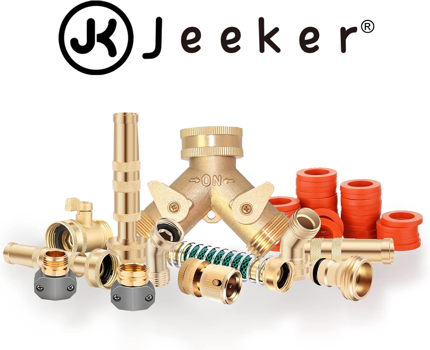 Jeeker 45 Degree Garden Hose Elbow, Eliminates Stress and Strain On RV Water Intake Hose Fittings, 3/4" GHT and Solid Brass, 2 Pack : Patio, Lawn & Garden