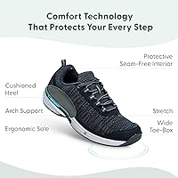 Vista 4 de Orthofeet Zapatillas ortopédicas de lava de punto para hombre Gris