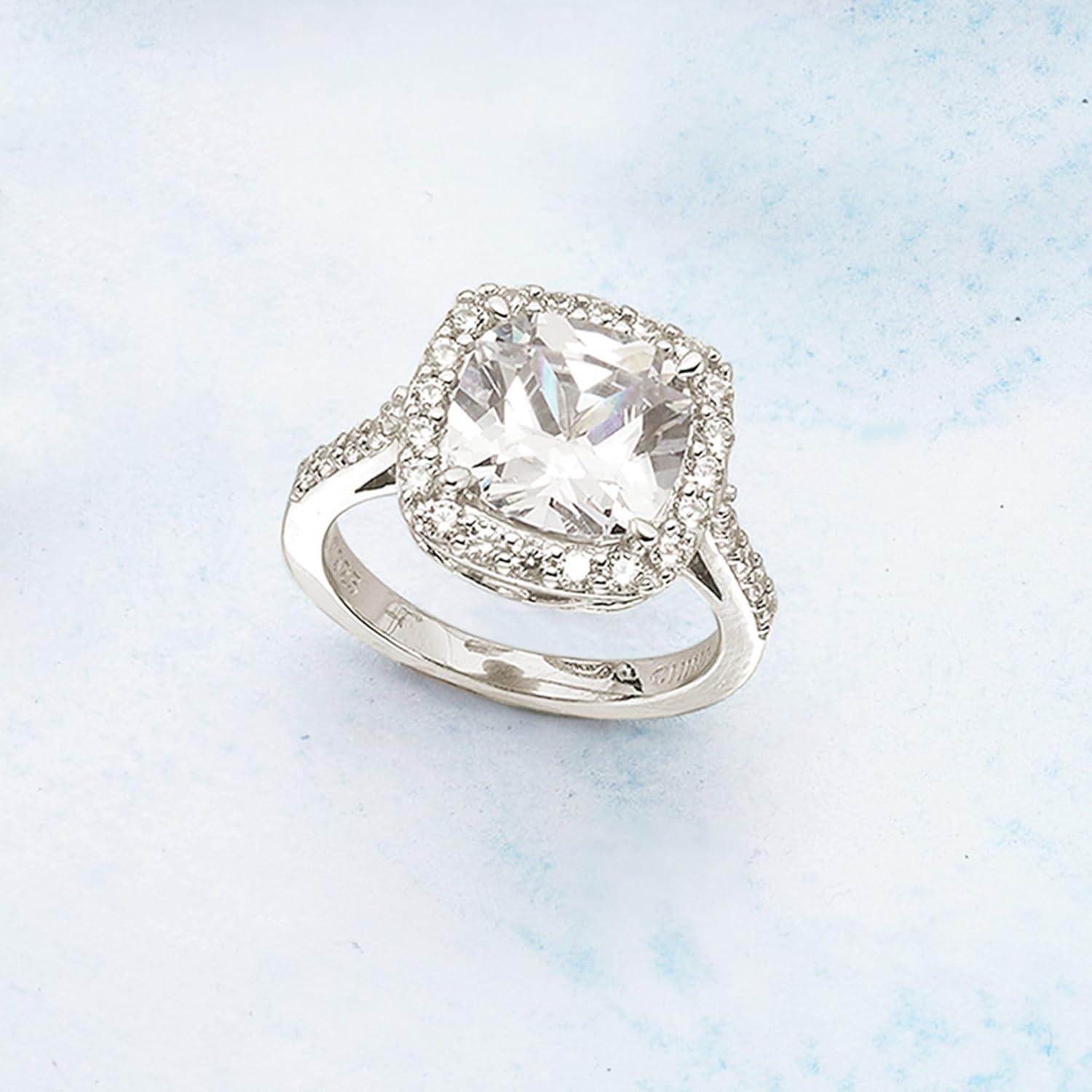 Ross-Simons 5.10 ct. t.w. CZ Halo Ring in Sterling Silver