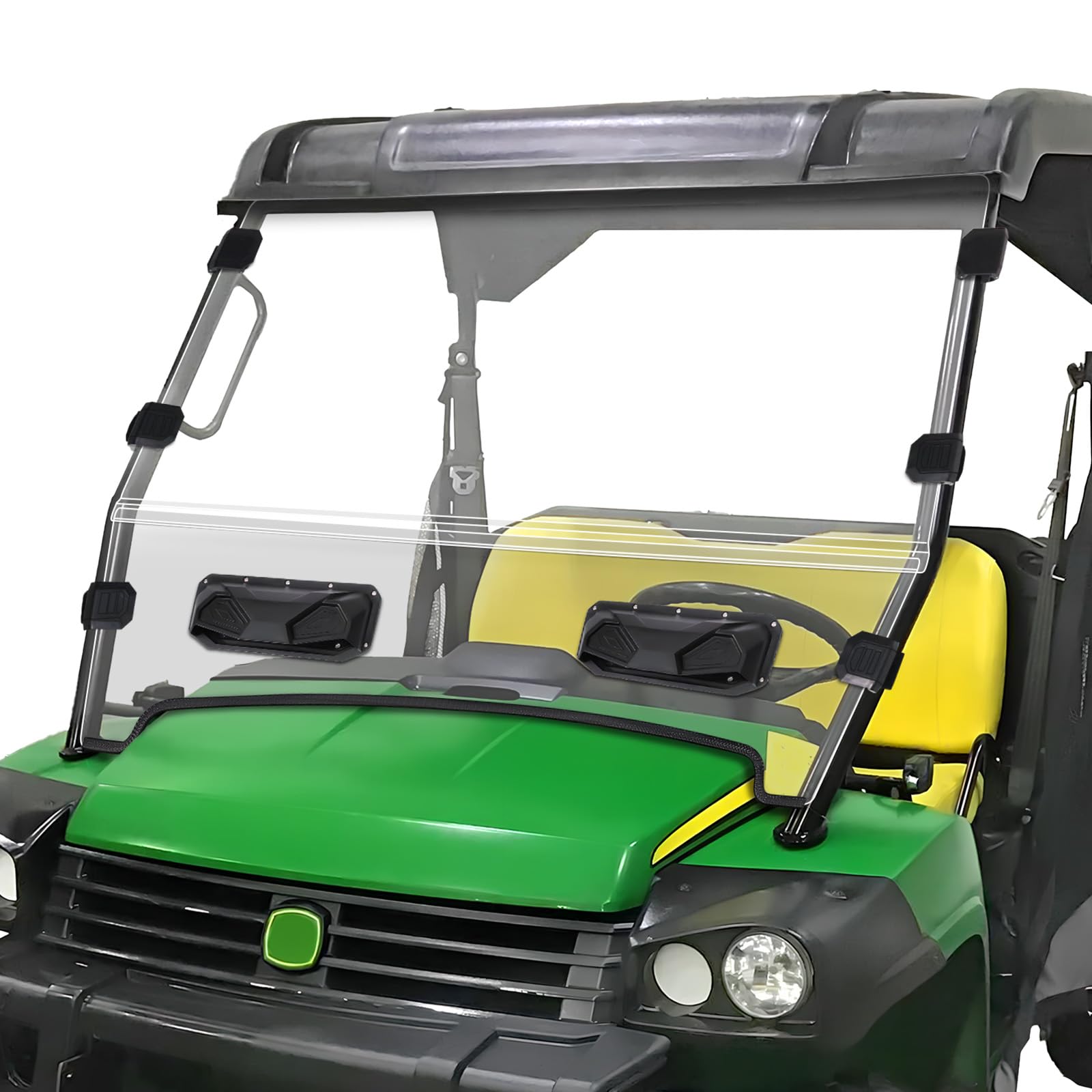 MDPROMCP Vented Front Scratch Proof Windshield Compatible With Gator HPX 620i 625i 825i XUV 850 XUV855D Heavy Duty PC Clear
