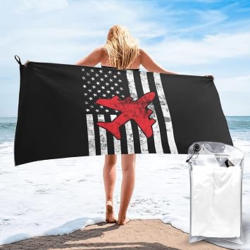 National Aviation Day Quick Dry Bath Towel, Ultra-Absorbent Lightweight Towel, Fast-Drying Soft Towel for Bathroom, Travel, Gym & Beach 31.5"x63"