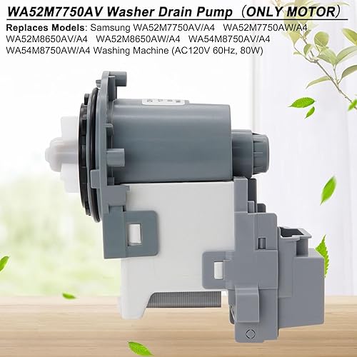 Miniatura 3 de SupHomie - Motor de bomba de drenaje para lavadora - Reemplazo para Samsung WA52M7750AVA4 WA54M8750AWA4 WA52M8650AVA4 WA54M8750AVA4 WA52M7750AWA4