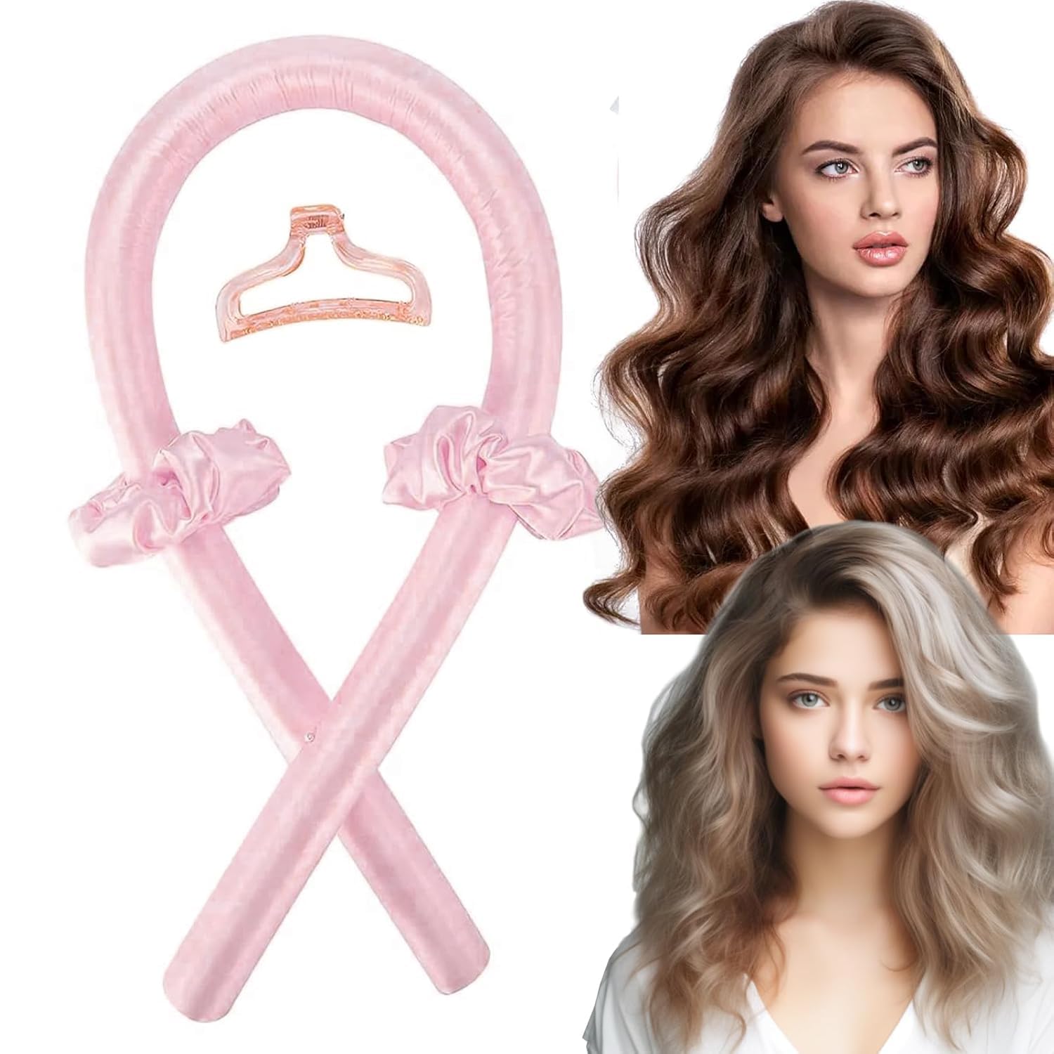 Evercozy Heatless Hair Curler, Woman No Heat Curlers for Long Hair, Satin Heatless Curling Rod Headband with Accessory, Silk Soft Foam Hair Rollers Set, Head Shavers for Men, Upgraded 6D Flexible Head Shave (Multicolour, Large)-picture-31
