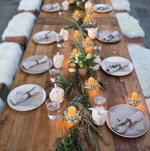 Miniatura 6 de Portavelas de Cristal Flor de Loto para Velas de TéCandelabro de Vidrio para Velas de Té Decoración para Navidad, Boda, Fiesta en Casa