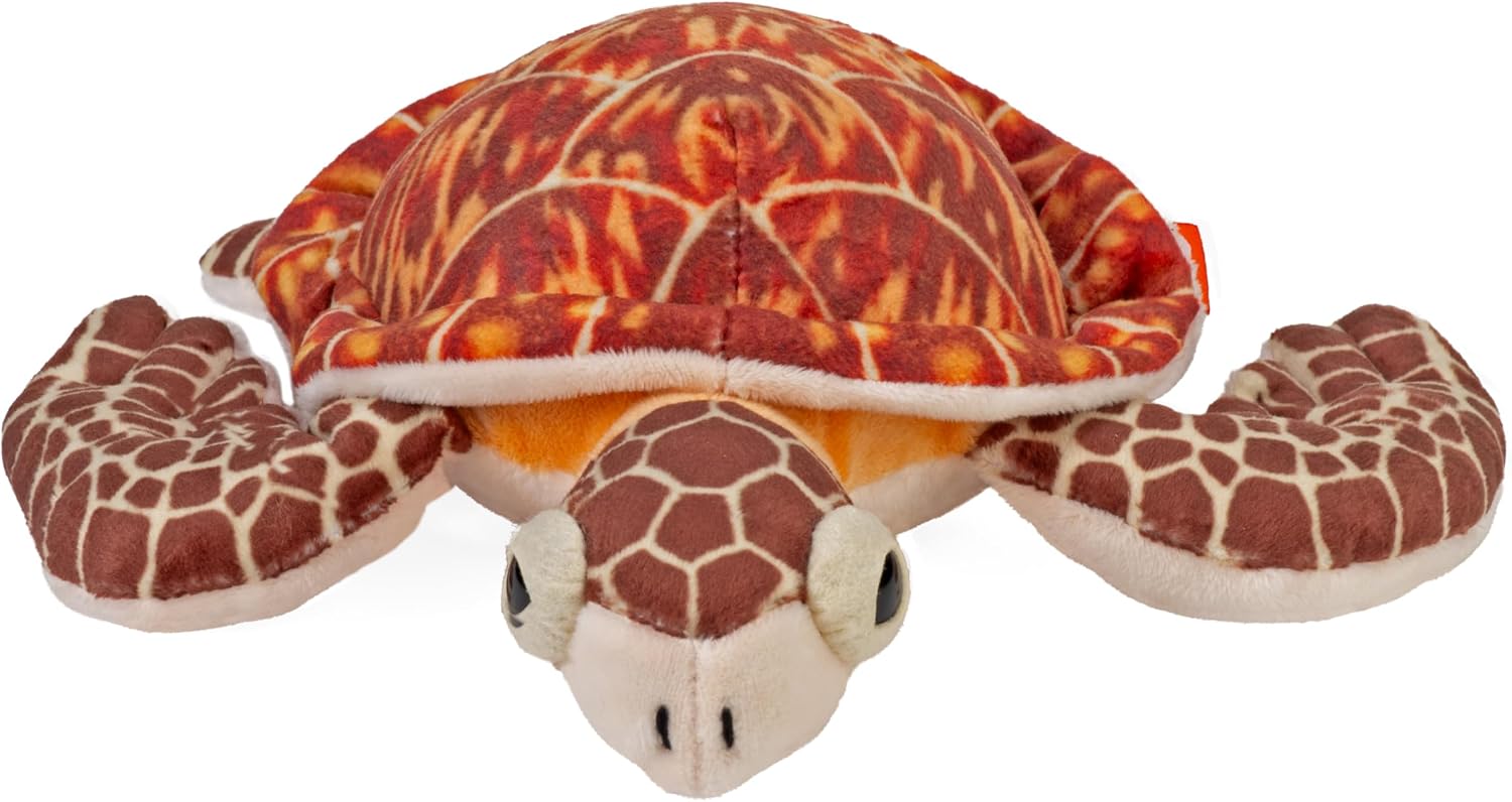 Wild Republic Hawksbill Sea Turtle Plush, Stuffed Animal, Plush Toy, Gifts for Kids, Cuddlekins,12 Inches