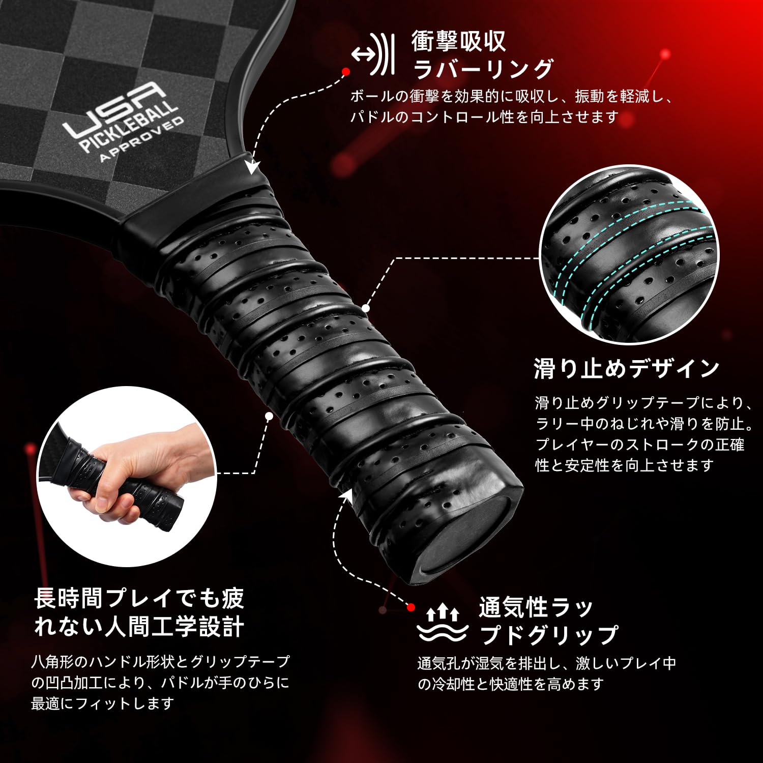 Amazon | BAGAIL ピックルボールパドル ピックルボール ラケット USAPA