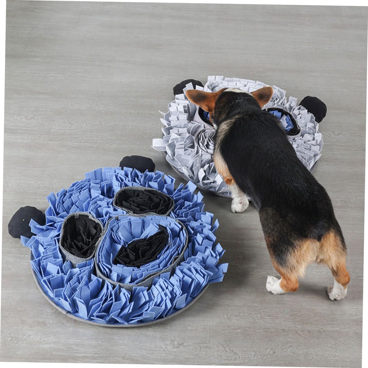 Gatuida Schöne Schnüffelmatte Hund Futtermatte 50x50cm Filzstoff rutschfest Pandaform Interaktives Spielzeug Für Welpen Und Kleine Hunde