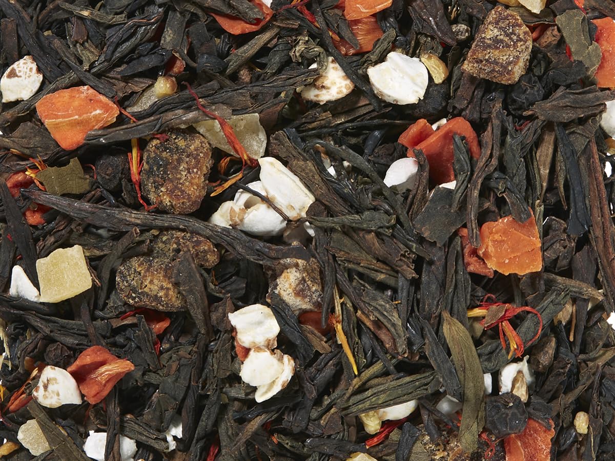 1kg - schwarzer Tee - BLACK SENCHA - VERZAUBERTE APRIKOSE - aromatisierte Schwarztee-Mischung - Aprikosen-Keks-Note