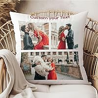 Vista 6 de Funda de almohada personalizada con collage de fotos, funda de almohada personalizada con imágenes de mascota, mamá, papá, ella, regalo del día