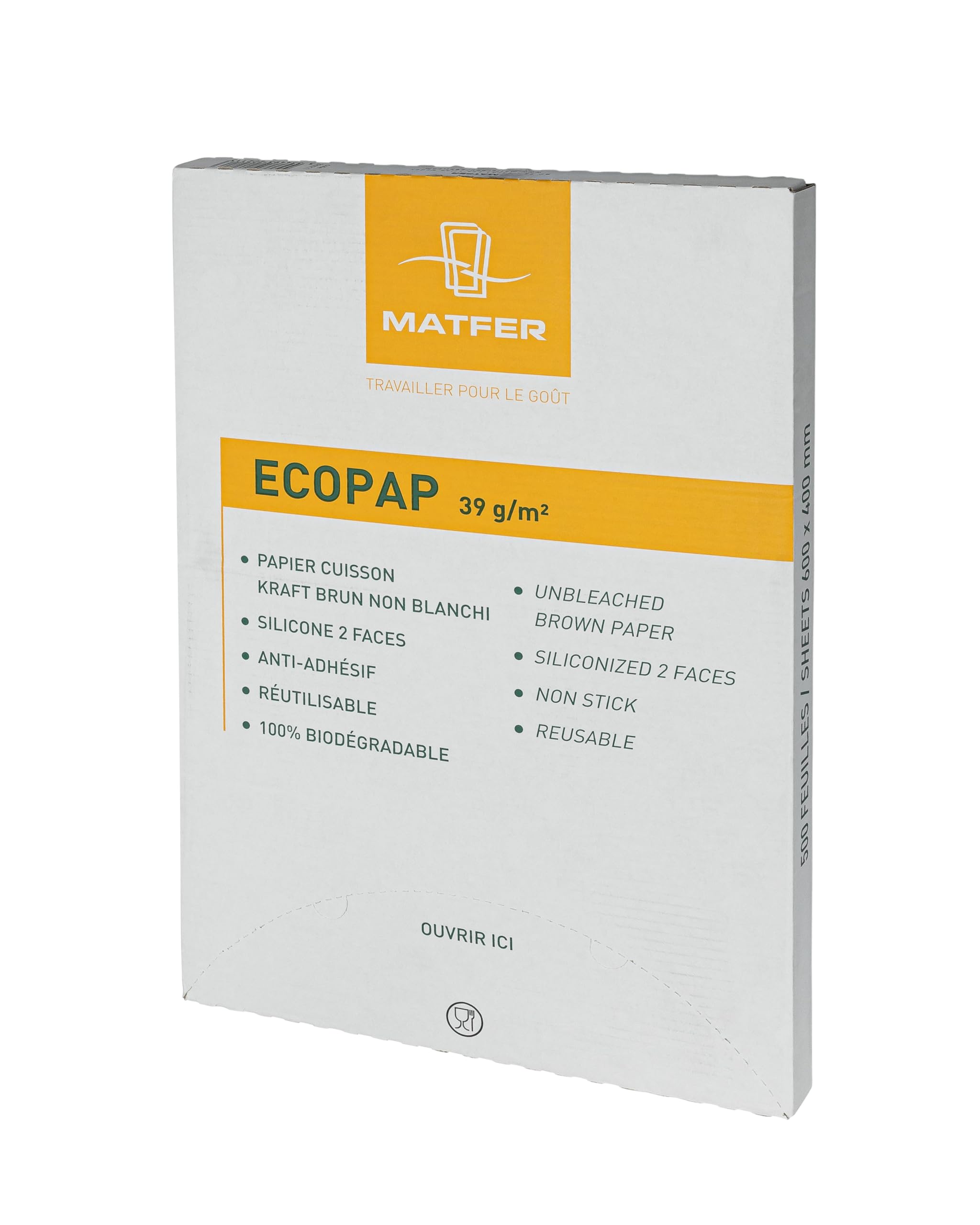 Matfer – dn927 ECOPAP papier cuisson pâtisserie (Lot de 500)