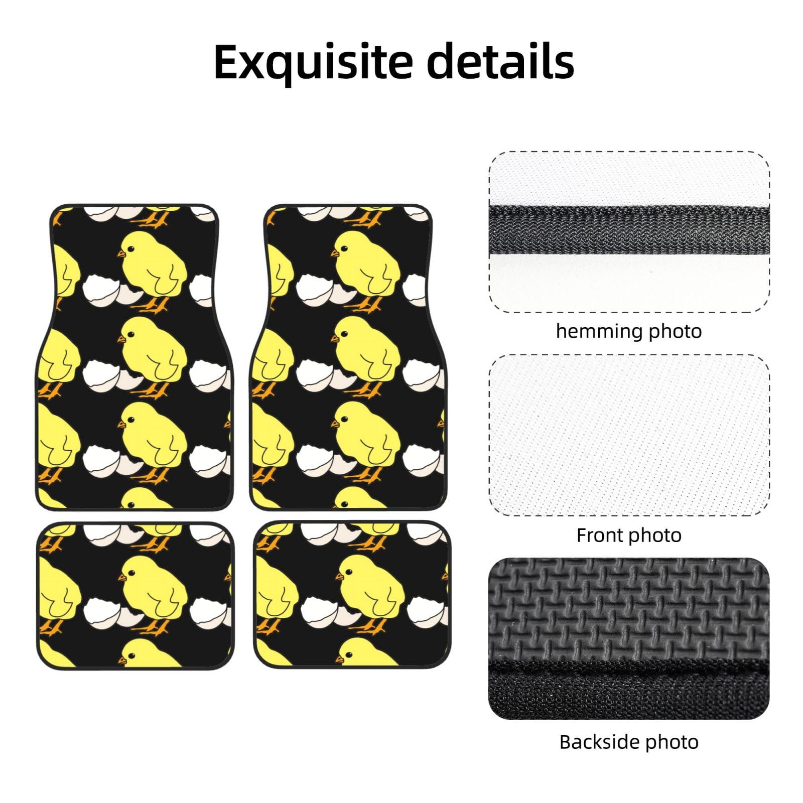 Lot de 4 tapis de sol en néoprène imperméable pour voiture