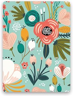 Mini Mouse Pad 6" x 8" Small Mousepad with Waterproof Lycra Cloth Anti Slip Rubber Base Mouse Mat for Wireless Mouse Mini Laptops (Mini Green Flower)