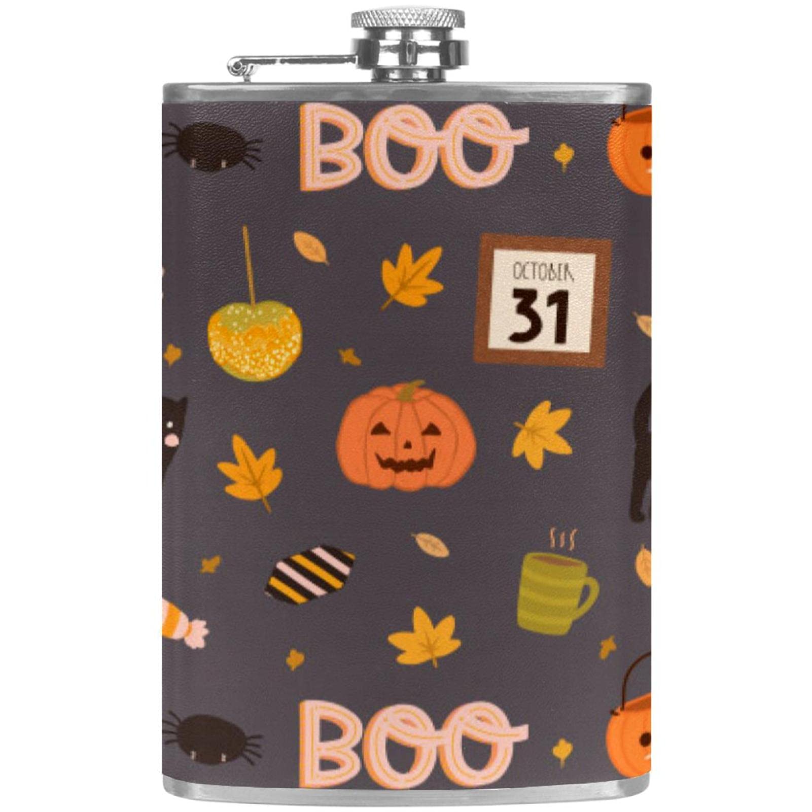 Flasque pour liqueur citrouille et entonnoir, cadeau idéal de fête d'Halloween