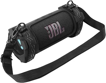 Geiomoo Silicone Case for JBL Flip 7, Protective Portable Scratch Shock Resistant Cover Black