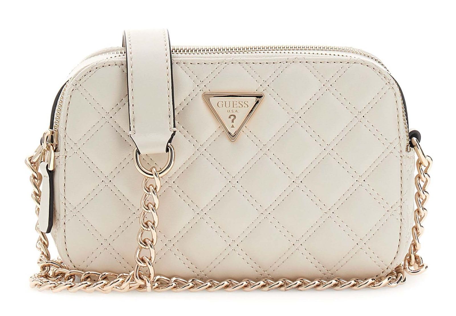 Sac à épaule GUESS Giully II Bone écru : finis les sacs encombrants pour vos sorties