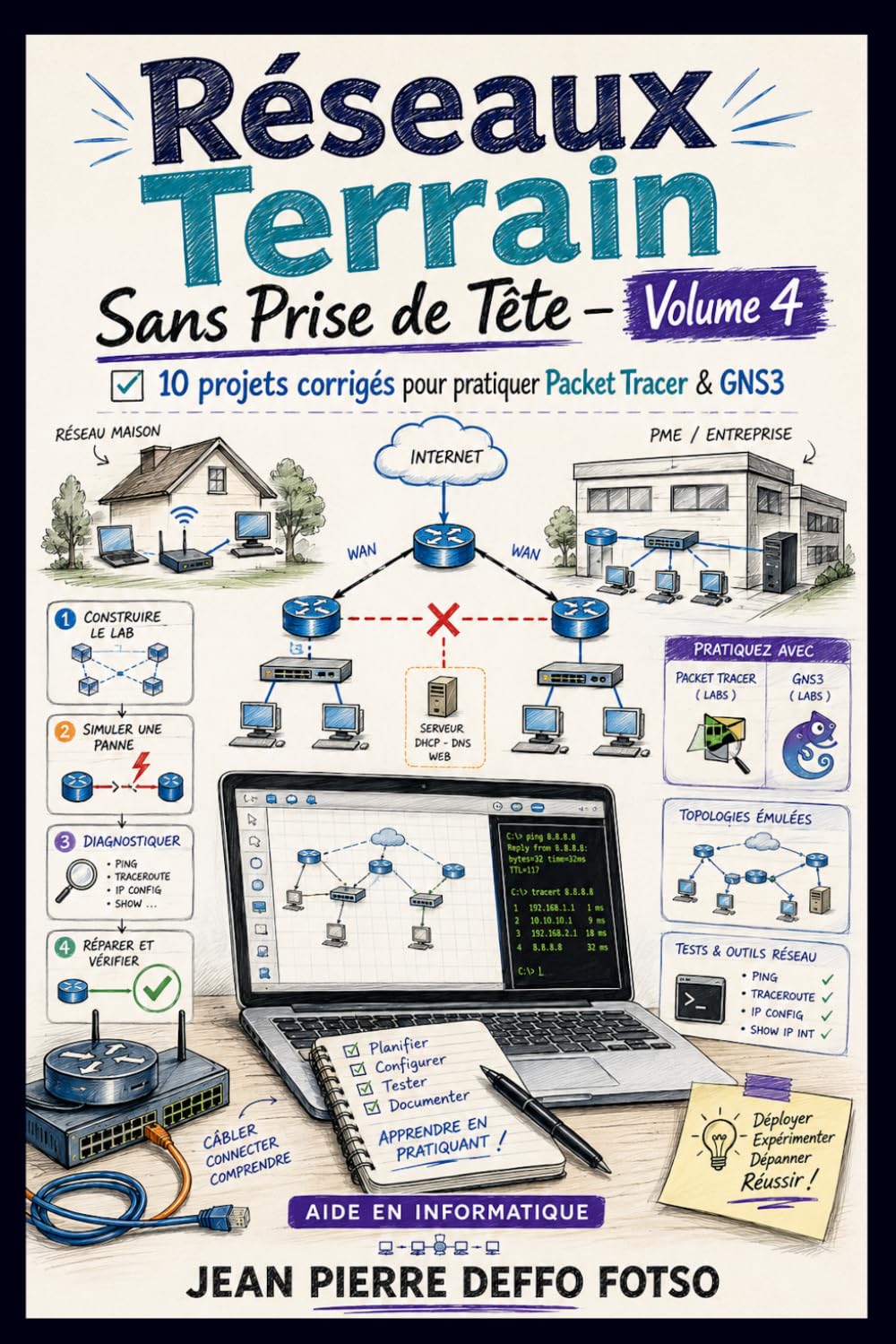 Réseaux Terrain Sans Prise de Tête Volume 4: 10 labs corrigés pour construire, casser et réparer des réseaux (Admin Réseaux Sans Prise de Tête De Junior à Senior)